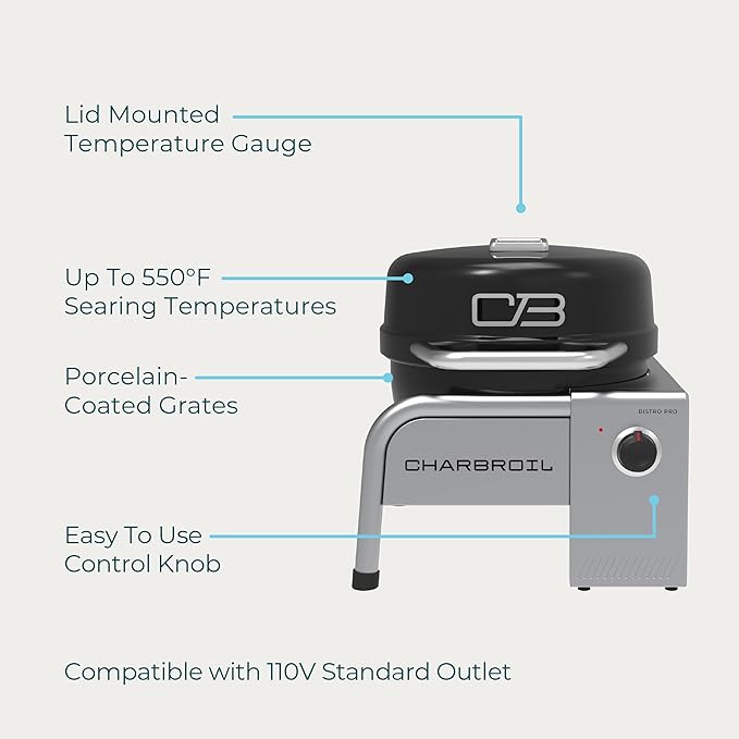 Charbroil Bistro Pro Tabletop Electric Grill Black - 25302149