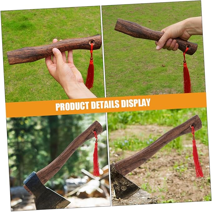DOITOOL 5pcs Wooden Axe Handle Replacement Axe Hatchet Handle for Woodworking Camping Tools Ergonomic Grip Sturdy Material
