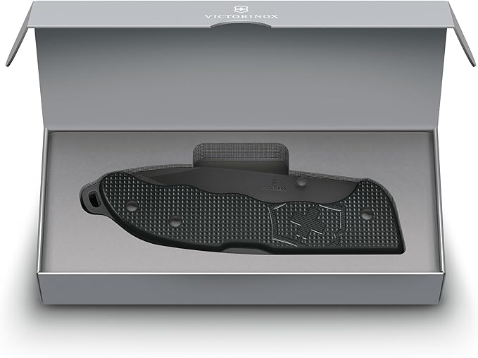 Victorinox Evoke Swiss Army Knife Featuring a Foldable Blade with Thumb Stud and Lockback Mechanism