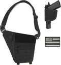 Tactical Chest Bag Mens Sling Backpack Pack Military Anti-Thief Shoulder Sling Bag With Gun Holster Patch