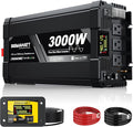 3000W Pure Sine Wave Inverter 48V DC to 120V AC–Heavy Duty Power Inverter for Off-Grid Solar SystemRVWashing Machine Refrigerator Freezer TV&ampAir Conditioner with LED Display and Remote Monito