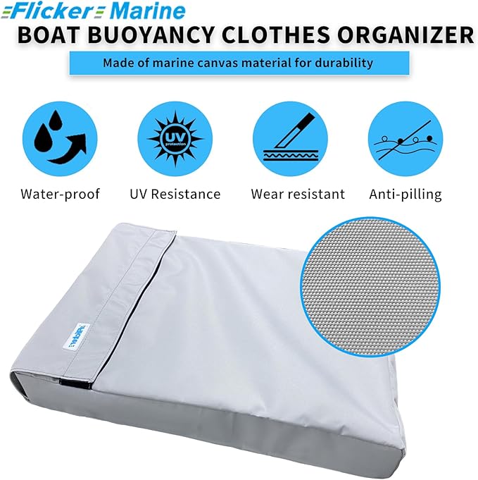 Marine Life Jacket Storage Bag – Waterproof Hanging Organizer for Boat Rail or Fence – Outdoor Marine Gear Holder for Vests and Equipment (Black)