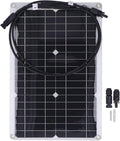 20W 18V Flexible Solar Panel Monocrystalline Solar c harge Board for 12V Battery Security Camera System Marine RV Cabin Van Car Compact and Lightweight