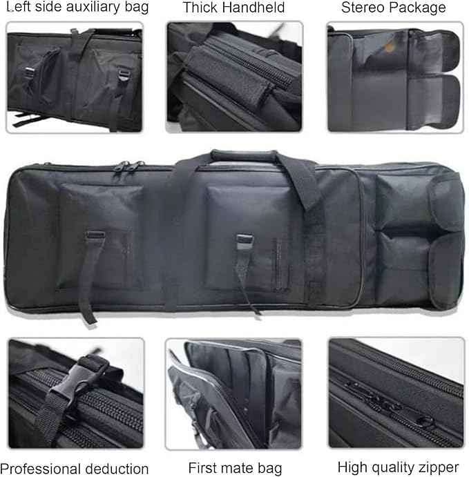 32/37/46 Double Rifle Case Soft Bag Backpack Portable Long Rifle Bag for Firearm Storage and Transportation Perfect for Indoor/Outdoor Shooting