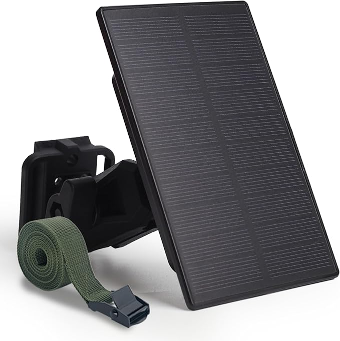 Trail Camera Solar Panel - Power Horse 6V/12V Solar Panel Kit with 5200mAh Battery for Hunting Camera 1.7/2.1mm DC Connectors Fits Most Solar Panel for Trail Cam