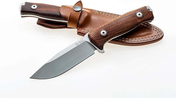 LionSTEEL M5 Fixed Blade Outdoor and Camp Knife – Sleipner Steel Blade Wood G10 or Micarta Handles Torx T8 Screws Sheath Included