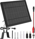 6V Solar Panel for Deer Feeder 4.5W High-Efficiency Solar Charger with Adjustable Mount Bracket Alligator Clips &amp DC Connectors Battery Maintainer for Hunting Feeder 6V Rechargeable Batteries