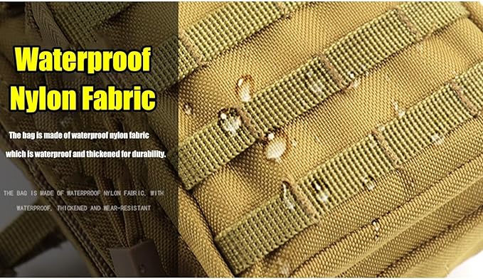 Tactical Waterproof Molle Pouch Compact EDC Tool Pouch Bag Mini Utility Shoulder Strap &amp Two D-Rings