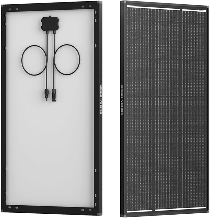 RENOGY REGO 120W Solar Panel ShadowFlux Anti-Shading N-Type 16BB 12 Volt 25% High-Efficiency PV Module Power Charger for RV Marine Rooftop Farm Battery and Other Off-Grid Applications