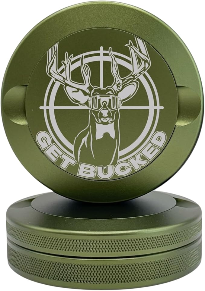 Get Bucked | Metal Container for Zyn Premium Aluminum Can &amp Rugged Pouch Holder | Extra Capacity Knurled Grip &amp Used Pouch Storage | EDC (Military Green)