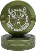 Get Bucked | Metal Container for Zyn Premium Aluminum Can &amp Rugged Pouch Holder | Extra Capacity Knurled Grip &amp Used Pouch Storage | EDC (Military Green)