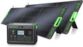 EBL 2400W Portable Power Station with 2x200W Solar Panels (Ship Separately) 1843Wh Home Backup BatteryLiFePO4Solar GeneratorPure Sine Wave For Outdoor Camping RV Travel Off-grid Home Emergency