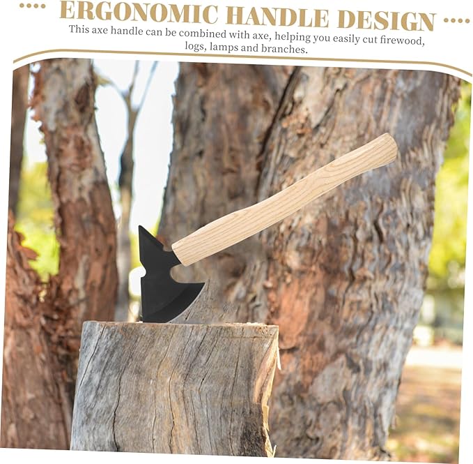 2pcs Replacement Wooden Handles for Hatchet Felling Axe Camping Axe Accessory