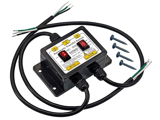 Manual and Automatic Transfer Switch AC120V 15A ATS Auto Transfer Switch (Core Wires Connects)