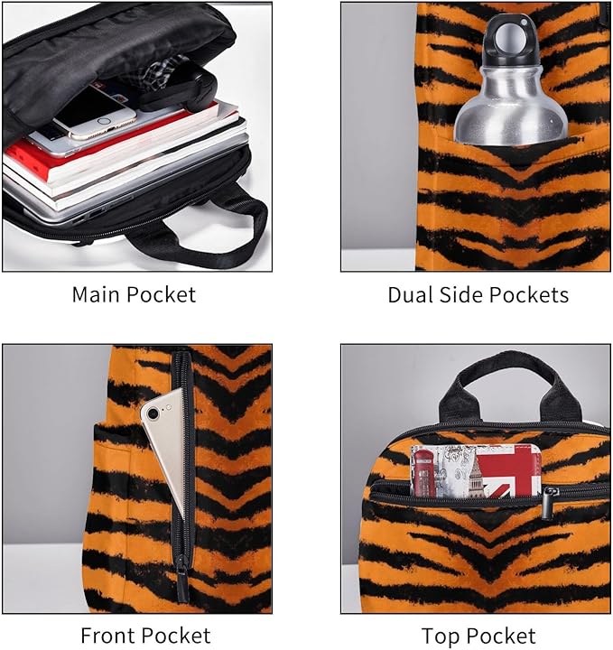 Travel Backpack animal camouflage Tigers stripes Daypack