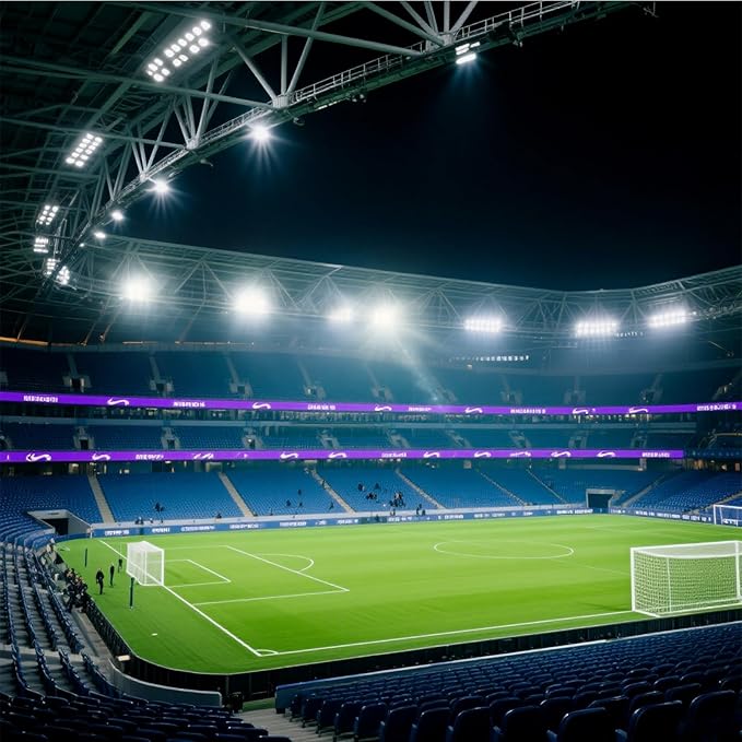 500W LED Flood Light Outdoor 2 Pack 2000W Equivalent FloodLight with Plug Super Bright 55000LM 6500K Daylight White IP66 Waterproof Commercial Lighting for Sports FieldsCourtsArenaStadium