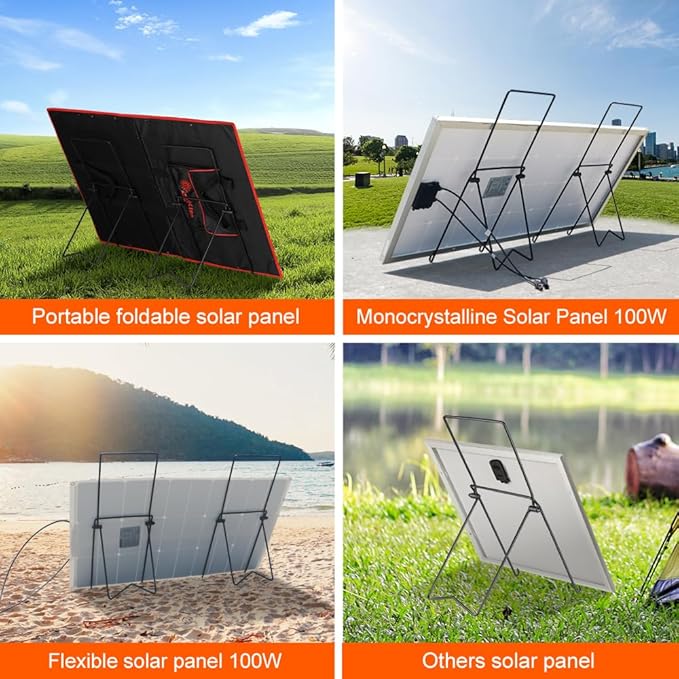 DOKIO Adjustable Tilt Solar Panel Bracket – Portable Stainless Steel Stand for Foldable Panels Quick Angle Adjustment Lightweight for RV Camping Balcony