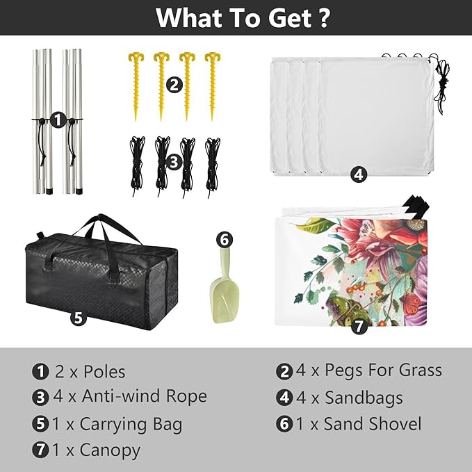 ALAZA Dreamcatcher Flowers Beach Tent Sun Shelter UPF50+ Protection Beach Shade Canopy w/ 4 Sandbags for Outdoor Camping Fishing Backyard Fun Picnic 10x9 ft