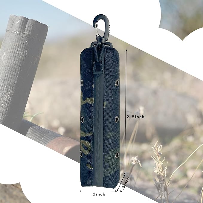Suppressor Pouch Heat Resistant Silencer Stoarage &amp Transport Bag Tactical Suppresor Case with Molle Strap &amp Easy Clip Black Camo