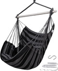 ADVOKAIR Hammock Chair Hanging Chair Swing Large Indoor with Anti-Slip Steel Spread Bar and Pocket-Max 500lbs-2 Cushions Perfect for BedroomOutdoorPatio PorchBackyard…