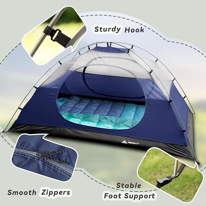 Forceatt Camping Tent 2/3/4 Person Professional Waterproof &amp Windproof Lightweight Backpacking Tent Suitable for OutdoorHikingCamping Mountaineering and Travel