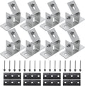 Saihisday 8Pcs Adjustable Brace Fitting Solar Panel Tilt Mounting Bracket Base Solar Panel Unistrut Bracket Angle 10°-60° for Flat Roof Installation Use on Boats RVs Marine Applications