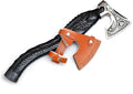Viking-Style Bearded Axe J2 Steel Blade Handcrafted Wooden Handle Sharp Snatching Edge for Battle Ready Throwing &amp Collecting