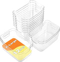 Clear Plastic Storage Bins - 12 Pack Pantry Organizers and Storage Clear Pantry Organizer Bins X-Large Plastic Containers with Handle for KitchenFreezerCabinetClosetBathroom Under Sink