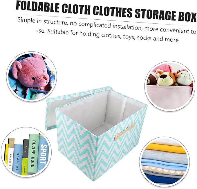STOBAZA 1pc Square Storage Organizer Fabric Cube Box Collapsible for Clothes Home Use Toys Bags Space-saver