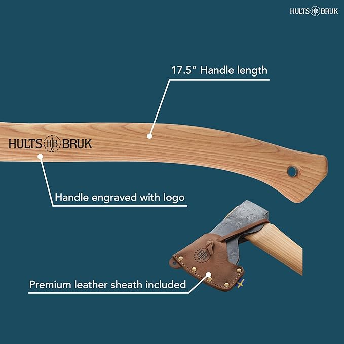 Hults Bruk 840771 Spika Hunting &amp Forest Axe - 1.5 lb Head 17.5 Handle