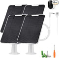 Solar Panel Charger Compatible with Arlo Pro 6/6 XL 6V 5W Solar Panel for Arlo Pro Security Camera 2K HDR (6th Gen 2025 Release) IP65 Weatherproof USB-C Plug 9.8ft Cable Secure Wall Mount 4 Pack