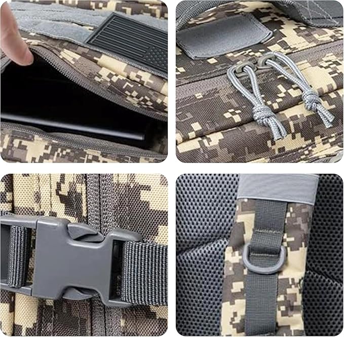 50L Tactical Backpack Training Gym Fitness Bag Outdoor Hiking Camping Army Molle Backpacks for Men Travel (ACU)