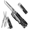Teslong 5 in-1 EDC Multitool Knife Scissors with Screwdrivers Detachable Design 440A Stainless Pocket Knife Window Breaker Tactical Gear for Camping Surviving Hiking Gift for Men Dad