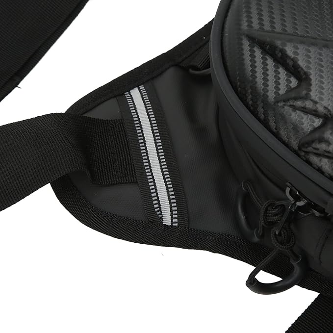 Motorcycle Leg Bag Thigh Packs PVC Matte Outdoor Carbon Fiber Drop Leg Bag Multifunctional Crossbody Shoulder Bag for Riding Travel Hiking (Carbon Fiber Style)