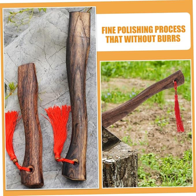 ARTIBETTER 5pcs Wood Axe Handle Axe Handle Replacement Hatchet Wood Part Camping Tools