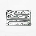 Grim Workshop - Joe Flowers Signature Survival Card - Wallet Multi Tool with an EDC Tool Kit Inside - Stainless Steel Made in the USA Credit Card Tool