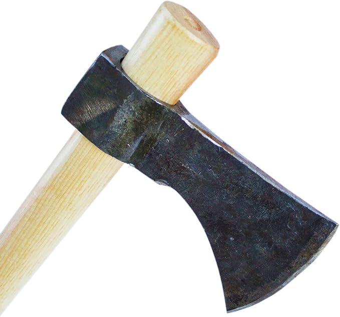 Hand-Forged Camping Tomahawk with Hammer Poll – Throwing Hatchet &amp Camp Axe with Wood Handle – Durable Beautiful Steel Construction