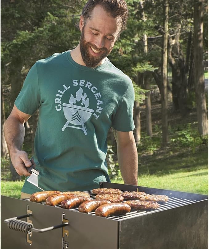 Guide Gear Heavy-Duty Park-Style Charcoal BBQ Grill for Camping Outdoor Cooking Backyard Patio Camp Grilling Barbecues 20.5 x 20.5 x 8.25h.