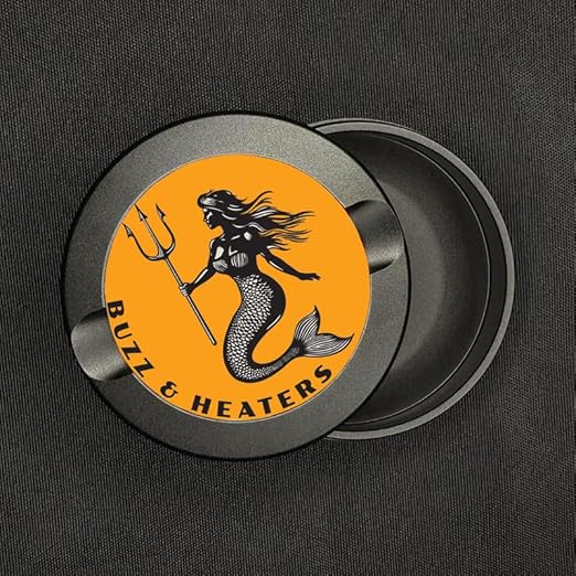 Buzz &amp Heaters Metal Container for Zyn | Metal Holder for Zyn |Metal Can for Zyn | Metal Cases for Zyn Holder | Metal Pouch Cans for Zyn | Offshore Mermaid &amp Trident