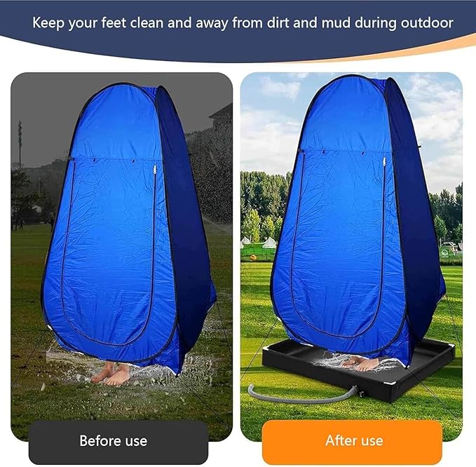 Rv Shower Pan with Detachable Drain Pipe Outdoor Shower Floor Portable Portable Showers for Camping for OutdoorCampingBeach Caravan and Shower Stall