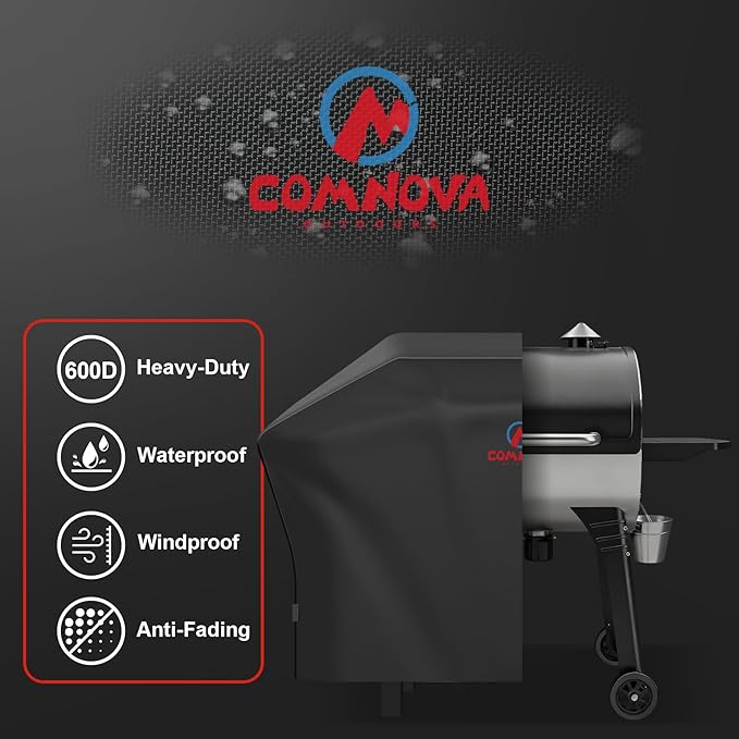 Comnova Pellet Grill Cover for Camp Chef 24 Series - 600D Premium Smoker Cover Waterproof &amp Heavy Duty for Camp Chef Woodwind 24 Woodwind Pro 24 PG24 PG24WWSB SmokePro SG24 DLX 24 and More