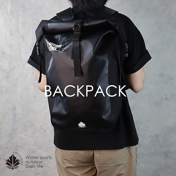 Dry Bags Waterproof Backpack Waterproof backpack for Water sportsboatingFloatinghiking camping and other outdoor activities 25L.(Black)