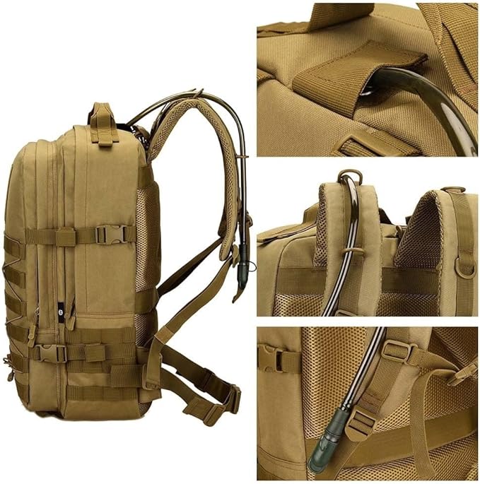 Jungle Leopard 45L Backpack Tactical Hunting Molle Rucksack Travel Hiking Camping Climbing Sport Large Shoulder Bag(MC)