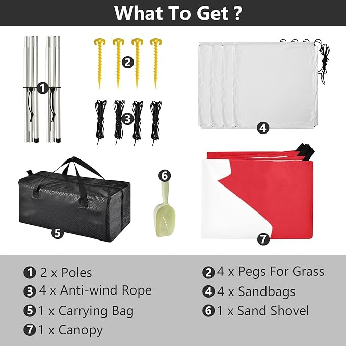Canada Flag Foldable Beach Tent UPF50+ Protection Easy Setup Shade Sun Shelter with Sand Shovel for Family Trips Picnics &amp Camping