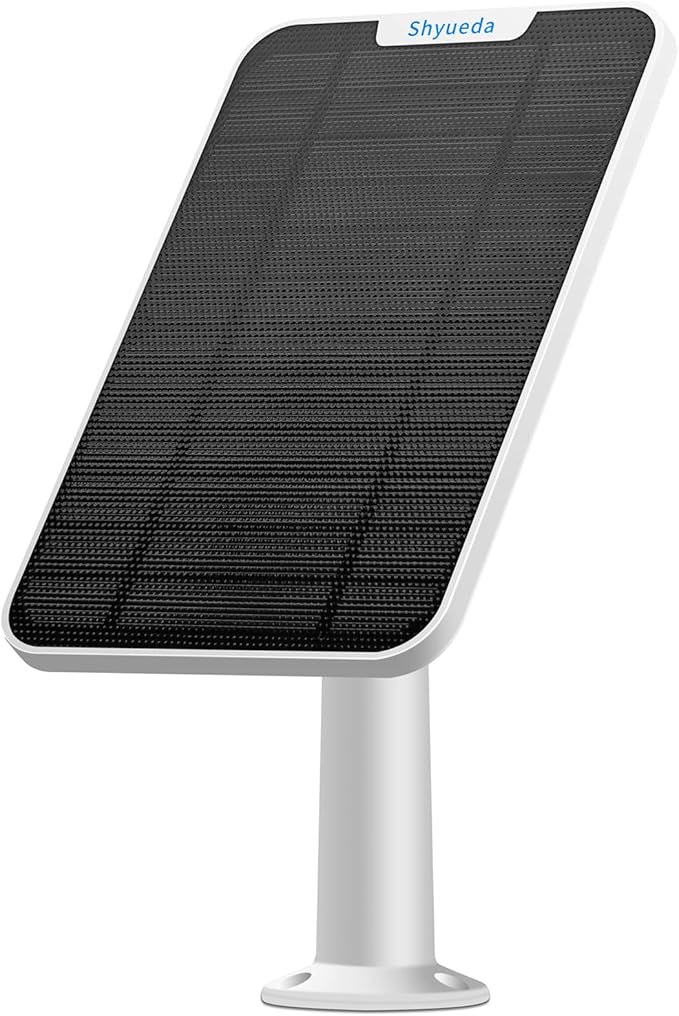 4W Solar Panel Charging Compatible with Eufycam 3/3C/2C/2C Pro/2/2 Pro/E20/E40/E/S40/S220/S300/L40/L20 with 13.1ft Waterproof Charging Cable IP65 WeatherproofIncludes Secure Wall Mount(3-Pack)