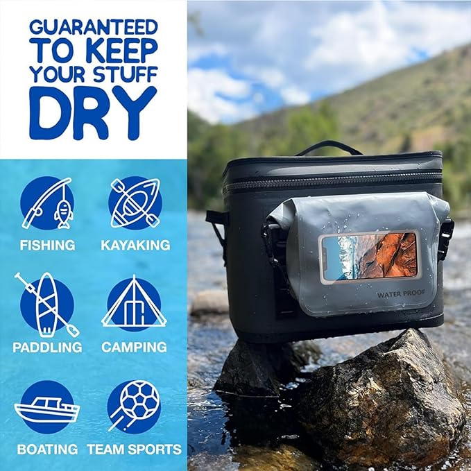 Large Capacity Lightweight PVC Dry Bag Casual Crossbody Bags for Hiking Beach Trip and Water Sports Gears Protecting Camping Dry Bag