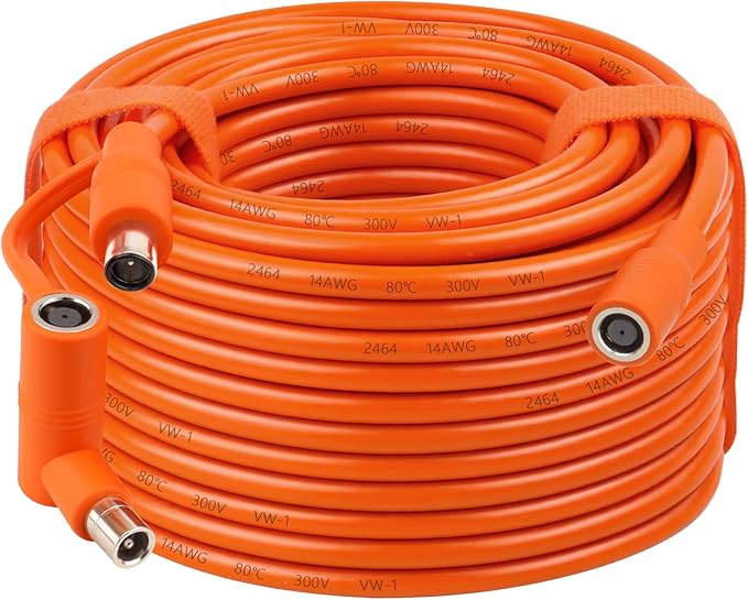 MOOKEERF 14AWG DC 8mm Extension Cable for Solar Panel 100FTDC7909 Solar Panel Cable Female to Male with DC8020 Male Adapter Compatible with AkerGZ YetiBLUETTJackery Portable Power Station-100 Foot