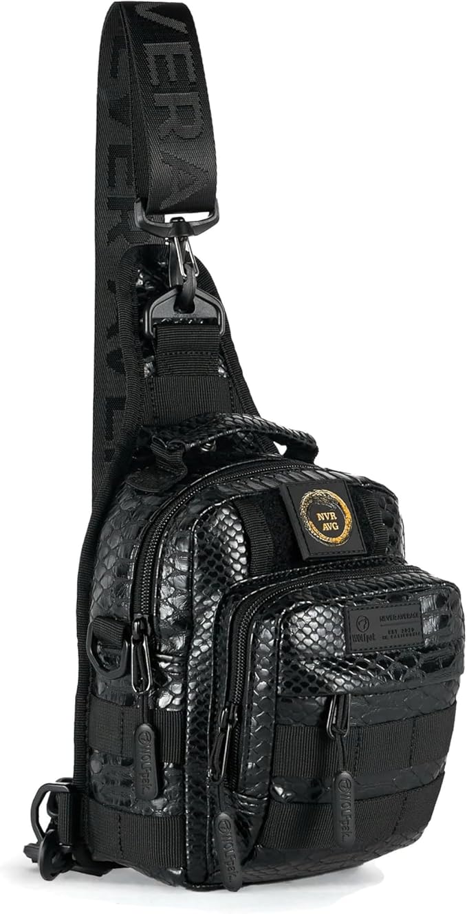 WOLFpak 4L Mini Tactical Sling Bag (King Cobra) Compact Crossbody Backpack for Gym Travel &amp EDC | Tactical Shoulder Bag with Multiple Pockets – Lightweight Durable Sling Pack for Men &amp Women