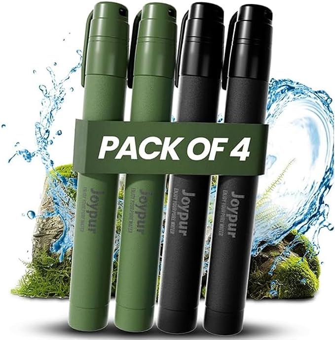 Portable Water Filter Straw Survival Essential Camping &amp Hiking Gear Water Purification Straw for Travel Biking and Emergency Preparedness
