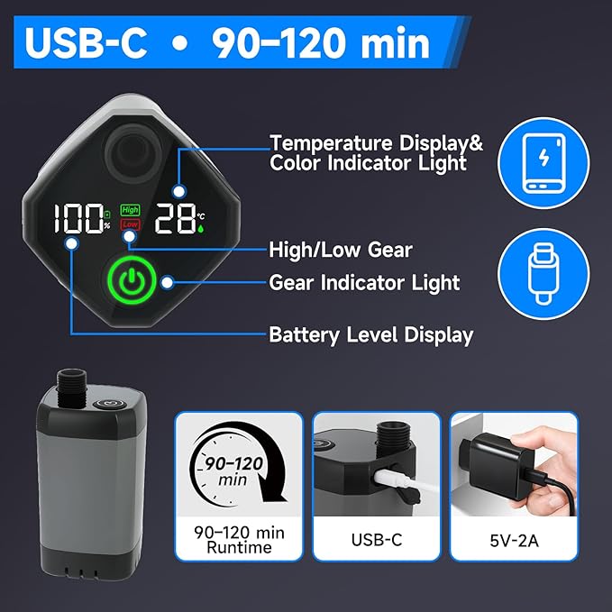 Portable Shower with Heater &amp Tent – 6.6 Gallon Foldable Bucket 1500W Auto-Off Heater 6000mAh Rechargeable Portable Camping Shower Pump Digital Temp &amp Power Display for Hiking &amp Beach